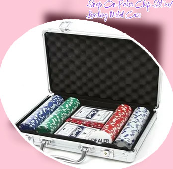 Metal case poker set
