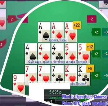 Pineapple open face chinese poker